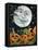 Pumpkin Patch Halloween Full Moon Face-sylvia pimental-Framed Stretched Canvas