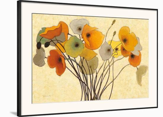 Pumpkin Poppies I-Shirley Novak-Framed Art Print