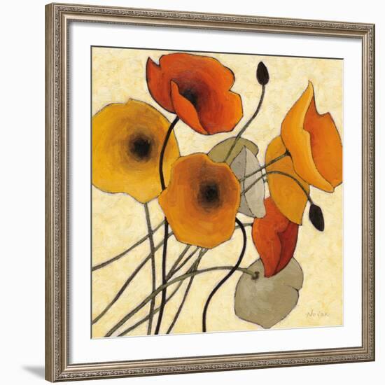 Pumpkin Poppies II-Shirley Novak-Framed Art Print