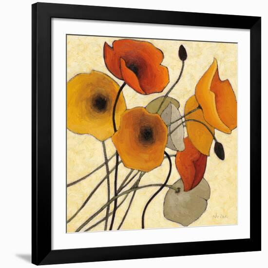 Pumpkin Poppies II-Shirley Novak-Framed Art Print