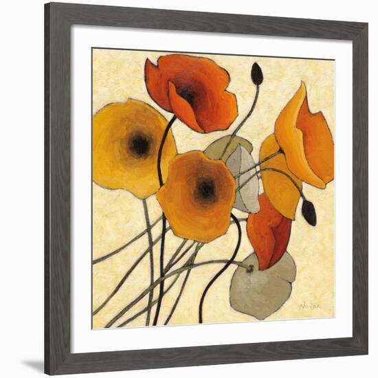 Pumpkin Poppies II-Shirley Novak-Framed Art Print