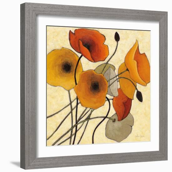 Pumpkin Poppies II-Shirley Novak-Framed Art Print