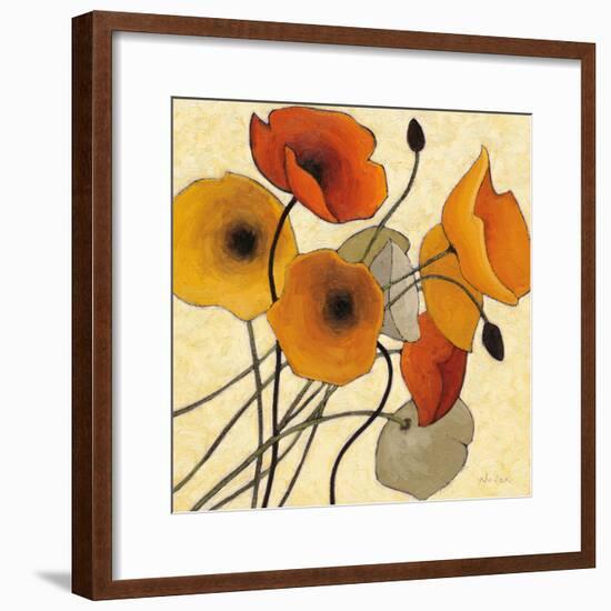 Pumpkin Poppies II-Shirley Novak-Framed Art Print