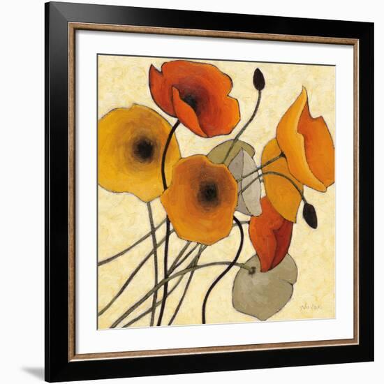 Pumpkin Poppies II-Shirley Novak-Framed Giclee Print