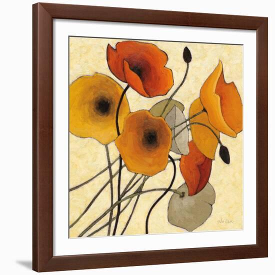 Pumpkin Poppies II-Shirley Novak-Framed Giclee Print