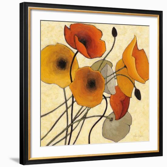 Pumpkin Poppies II-Shirley Novak-Framed Giclee Print