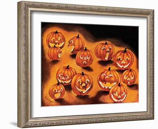 Pumpkin Smiles - Jack & Jill-Rachel Owings-Framed Giclee Print