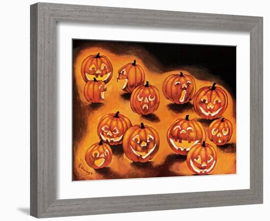 Pumpkin Smiles - Jack & Jill-Rachel Owings-Framed Giclee Print