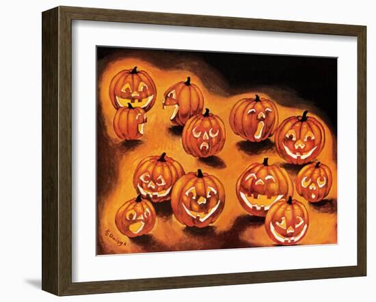 Pumpkin Smiles - Jack & Jill-Rachel Owings-Framed Giclee Print