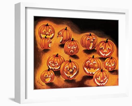 Pumpkin Smiles - Jack & Jill-Rachel Owings-Framed Giclee Print