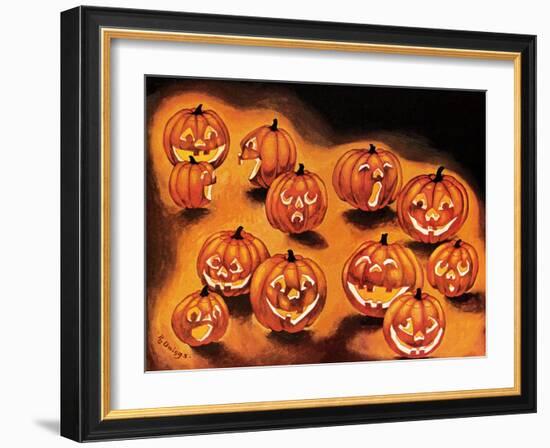 Pumpkin Smiles - Jack & Jill-Rachel Owings-Framed Giclee Print