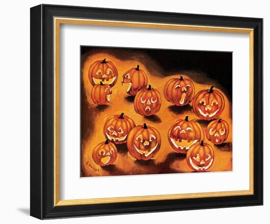 Pumpkin Smiles - Jack & Jill-Rachel Owings-Framed Giclee Print