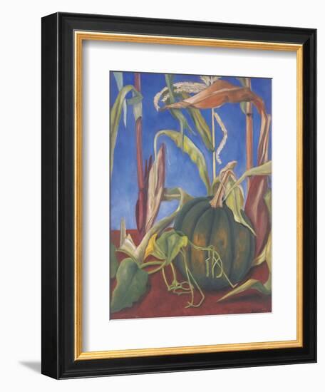 Pumpkin with Flowers, 1989-Pedro Diego Alvarado-Framed Giclee Print