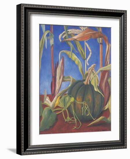 Pumpkin with Flowers, 1989-Pedro Diego Alvarado-Framed Giclee Print