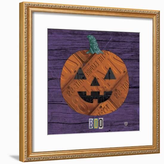 Pumpkin-Design Turnpike-Framed Giclee Print