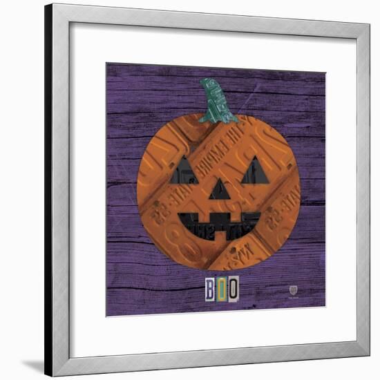 Pumpkin-Design Turnpike-Framed Giclee Print