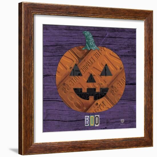 Pumpkin-Design Turnpike-Framed Giclee Print