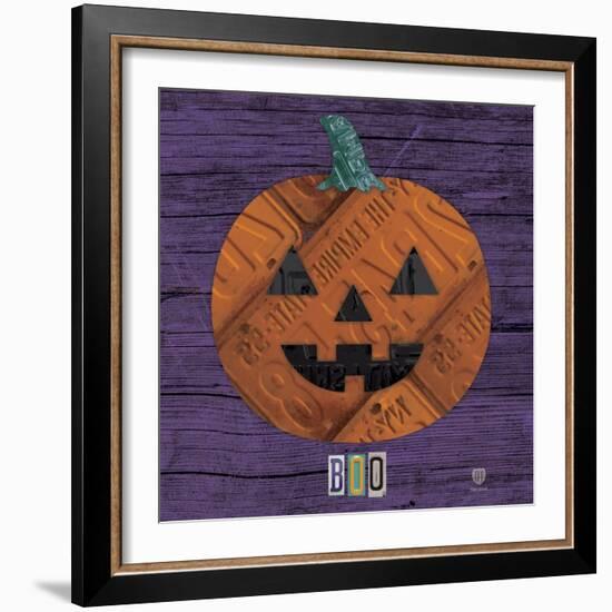 Pumpkin-Design Turnpike-Framed Giclee Print