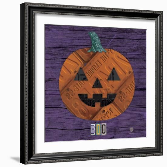 Pumpkin-Design Turnpike-Framed Giclee Print