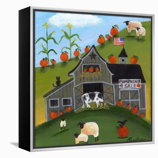 Pumpkins 4 Sale Cheryl Bartley-Cheryl Bartley-Framed Premier Image Canvas