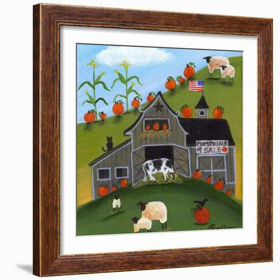 Pumpkins 4 Sale Cheryl Bartley-Cheryl Bartley-Framed Giclee Print