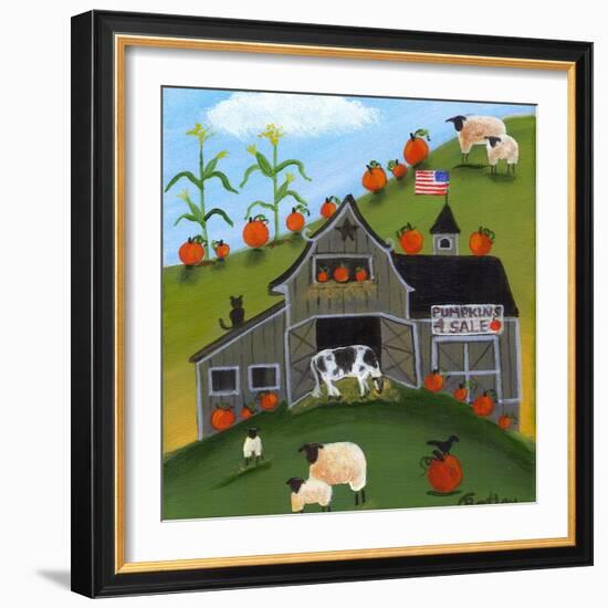 Pumpkins 4 Sale Cheryl Bartley-Cheryl Bartley-Framed Giclee Print