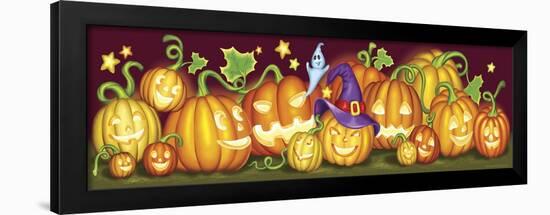 Pumpkins a Border-Olga And Alexey Drozdov-Framed Giclee Print