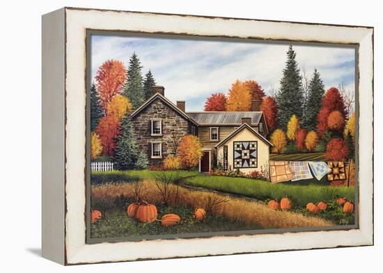 Pumpkins Fall Quilts-Debbi Wetzel-Framed Premier Image Canvas