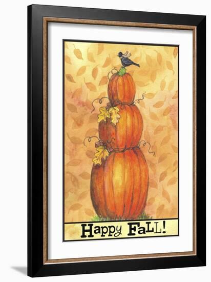Pumpkins Happy Fall-Melinda Hipsher-Framed Giclee Print