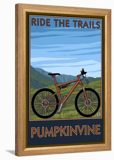 Pumpkinvine - Indiana - Ride the Trails-Lantern Press-Framed Stretched Canvas