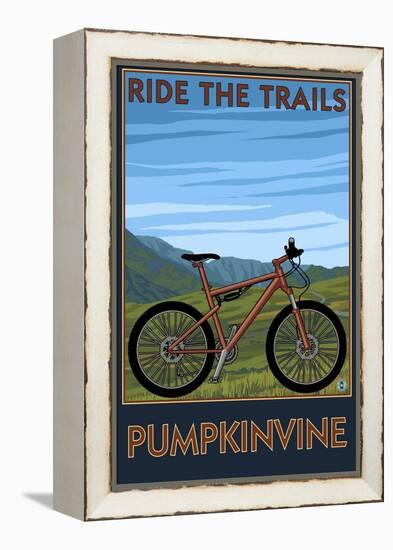 Pumpkinvine - Indiana - Ride the Trails-Lantern Press-Framed Stretched Canvas