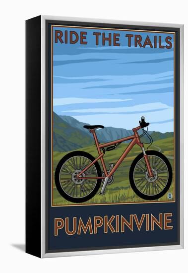 Pumpkinvine - Indiana - Ride the Trails-Lantern Press-Framed Stretched Canvas