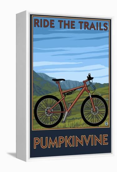 Pumpkinvine - Indiana - Ride the Trails-Lantern Press-Framed Stretched Canvas