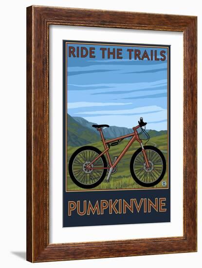 Pumpkinvine - Indiana - Ride the Trails-Lantern Press-Framed Art Print