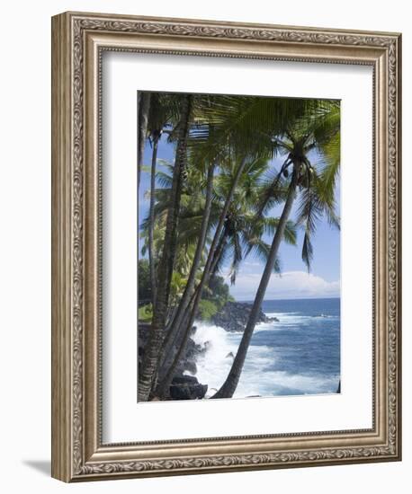 Puna (Black Sand) Beach, Island of Hawaii (Big Island), Hawaii, USA-Ethel Davies-Framed Photographic Print