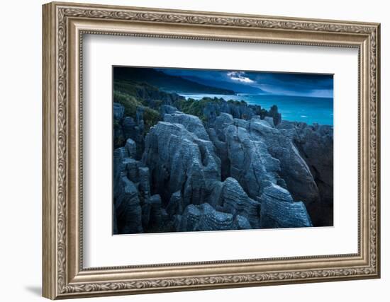 Punakaiki, Pancake Rocks, West Coast, North Island, New Zealand, Pacific-John Alexander-Framed Photographic Print