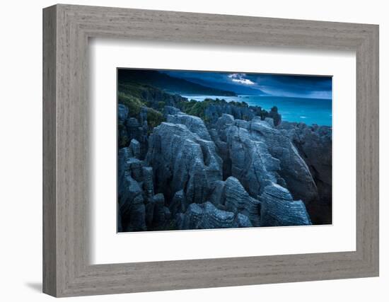 Punakaiki, Pancake Rocks, West Coast, North Island, New Zealand, Pacific-John Alexander-Framed Photographic Print