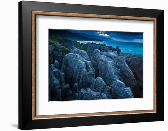 Punakaiki, Pancake Rocks, West Coast, North Island, New Zealand, Pacific-John Alexander-Framed Photographic Print