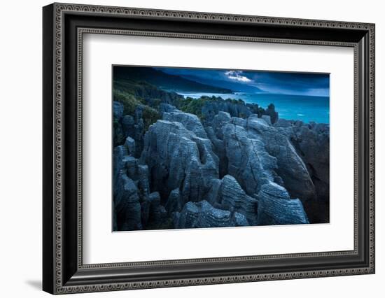 Punakaiki, Pancake Rocks, West Coast, North Island, New Zealand, Pacific-John Alexander-Framed Photographic Print