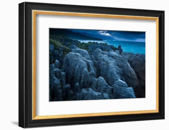 Punakaiki, Pancake Rocks, West Coast, North Island, New Zealand, Pacific-John Alexander-Framed Photographic Print