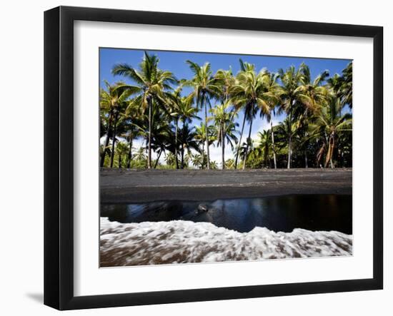 Punalu'U, Hawaii: the Punalu'U Black Sand Beach-Ian Shive-Framed Photographic Print