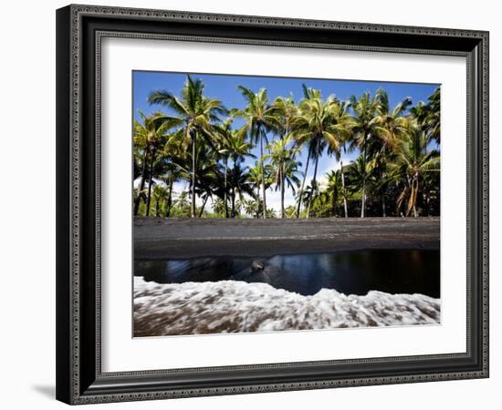 Punalu'U, Hawaii: the Punalu'U Black Sand Beach-Ian Shive-Framed Photographic Print