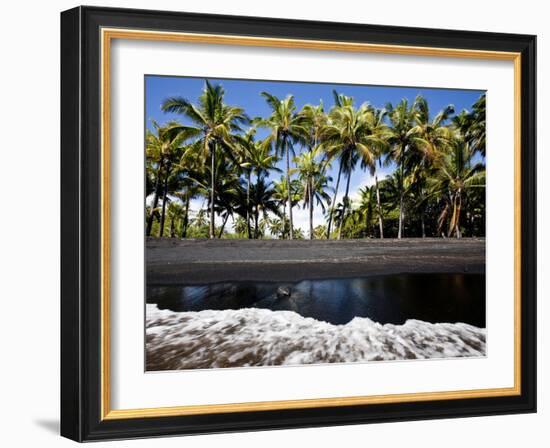 Punalu'U, Hawaii: the Punalu'U Black Sand Beach-Ian Shive-Framed Photographic Print