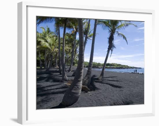 Punaluu Black Sand Beach, Island of Hawaii (Big Island), Hawaii, USA-Ethel Davies-Framed Photographic Print