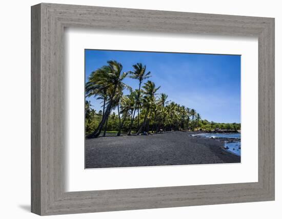 Punaluu Black Sand Beach on Big Island, Hawaii, United States of America, Pacific-Michael Runkel-Framed Photographic Print