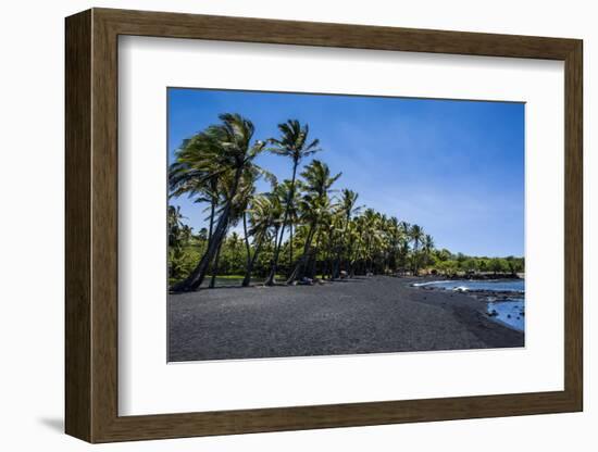 Punaluu Black Sand Beach on Big Island, Hawaii, United States of America, Pacific-Michael Runkel-Framed Photographic Print