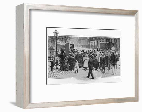 Punch and Judy show, London, c1903 (1903)-Unknown-Framed Photographic Print