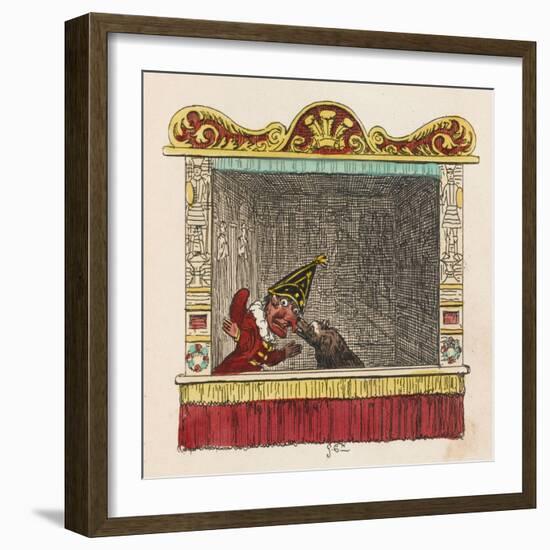 Punch and Toby-George Cruikshank-Framed Art Print