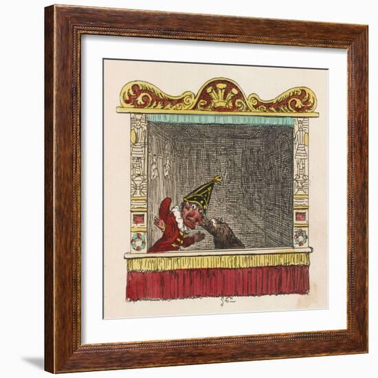 Punch and Toby-George Cruikshank-Framed Art Print