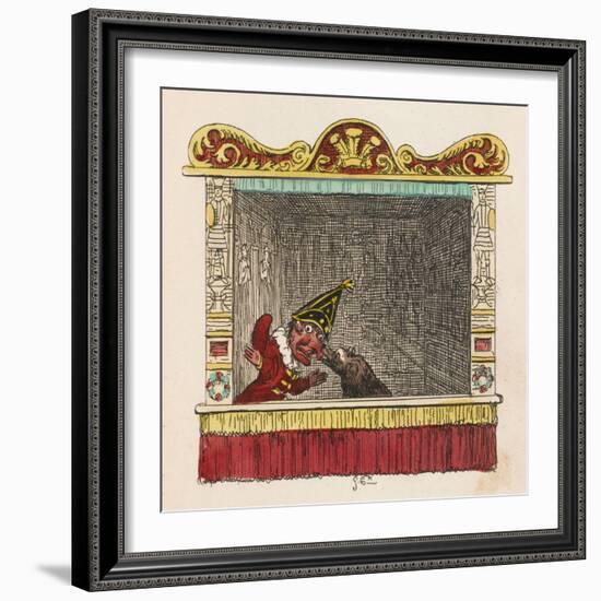 Punch and Toby-George Cruikshank-Framed Art Print